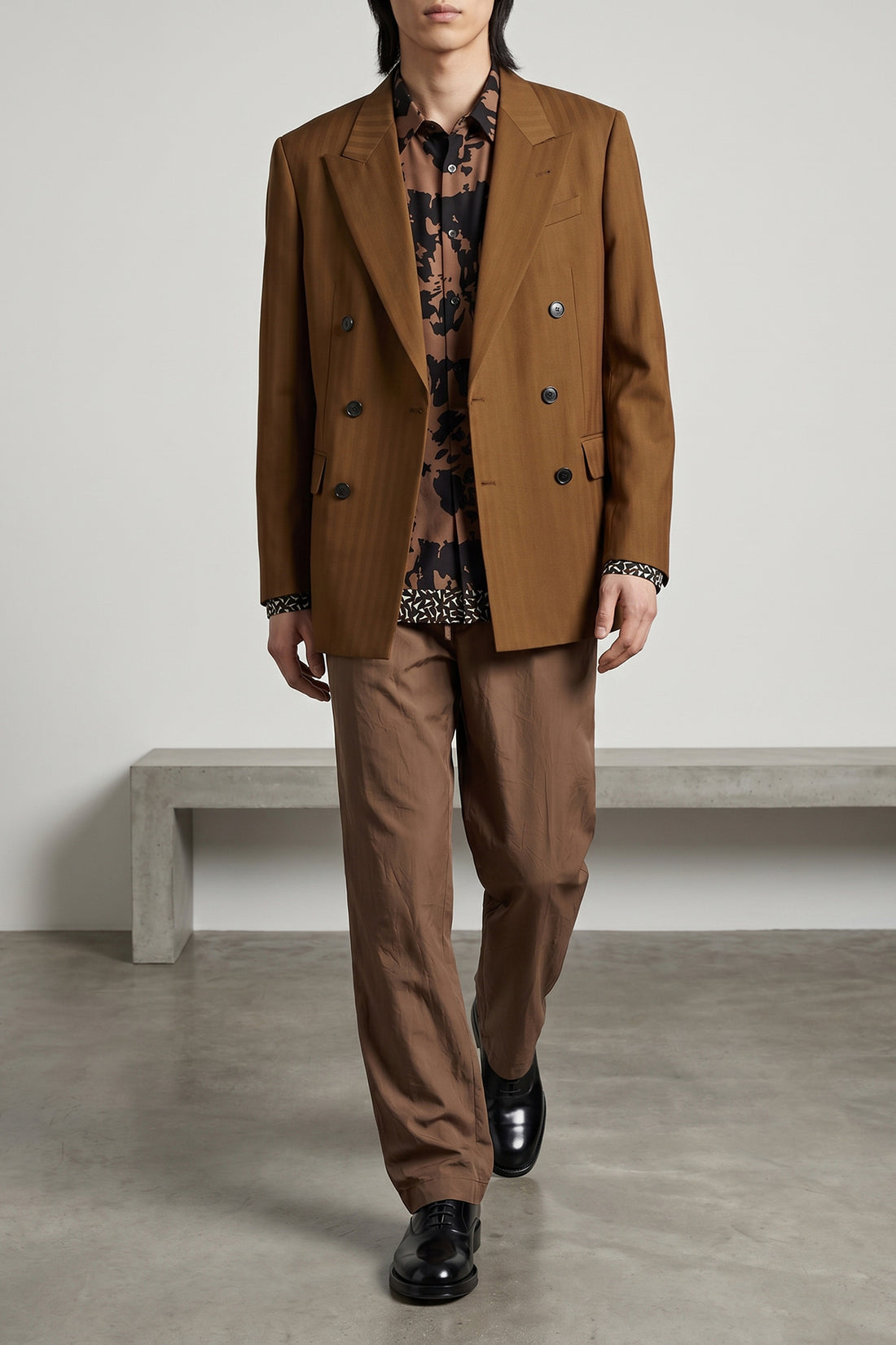DRIES VAN NOTEN 52 barry double-breasted blazer in wool and viscose blend