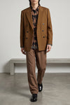 barry double-breasted blazer in wool and viscose blend