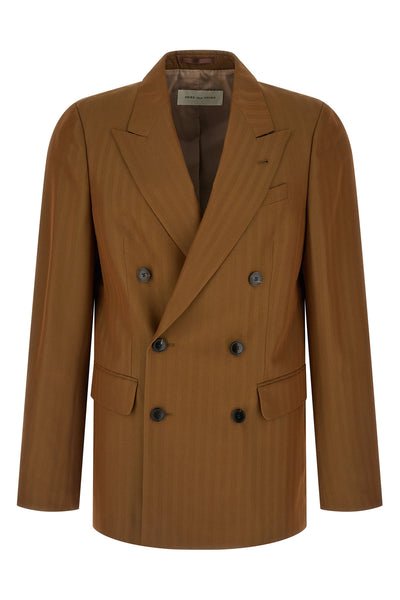 barry double-breasted blazer in wool and viscose blend