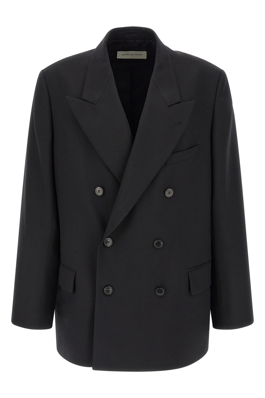 DRIES VAN NOTEN M boiser double-breasted blazer in wool and mohair blend