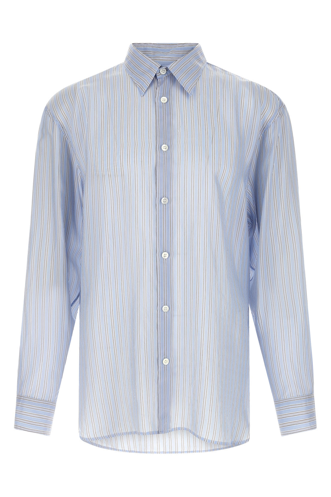 DRIES VAN NOTEN XL croom cupro shirt