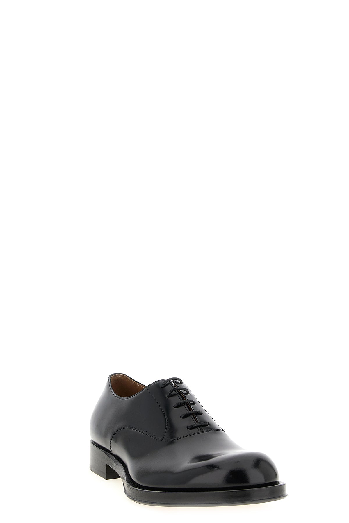 derby model leather lace-up shoes