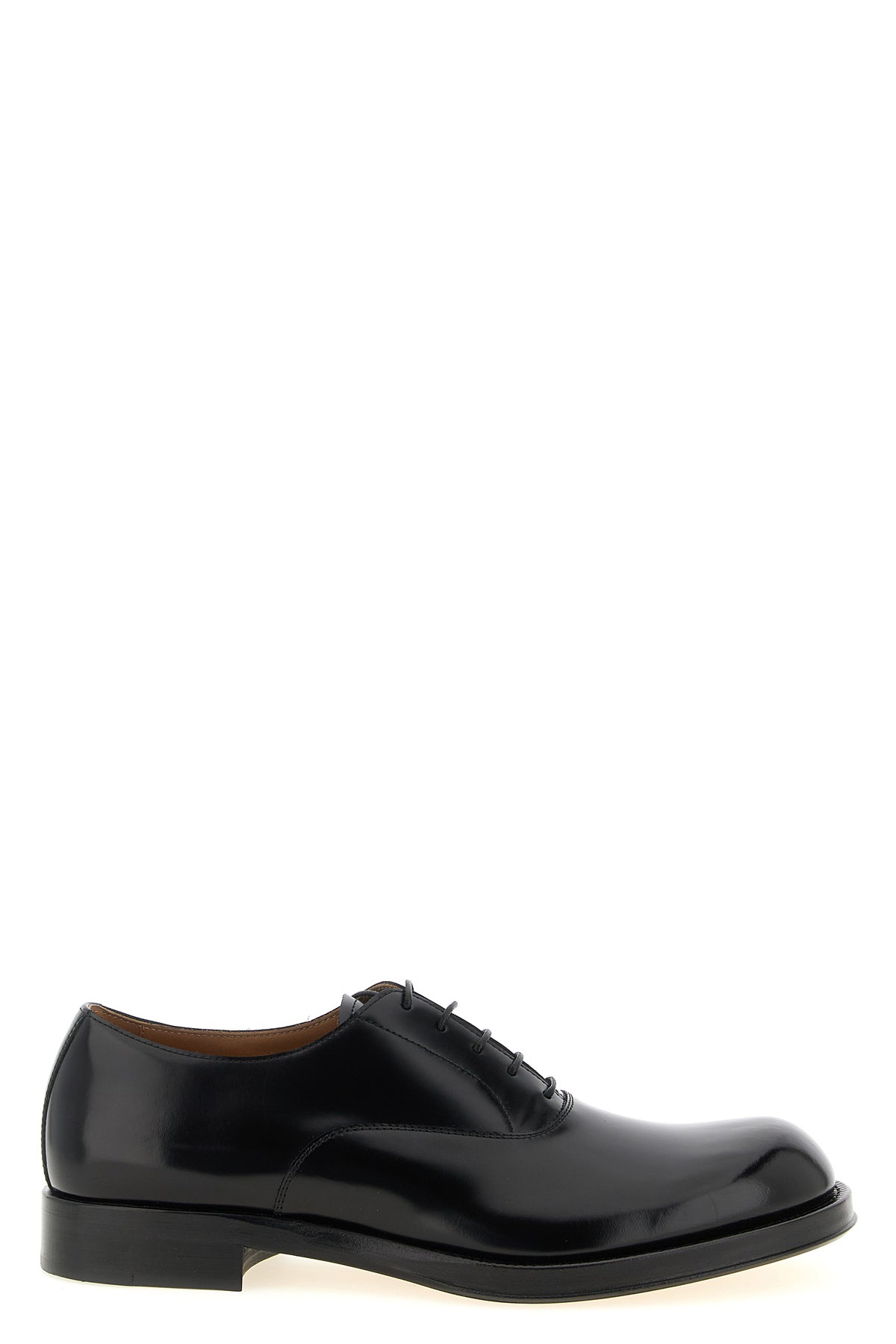 derby model leather lace-up shoes