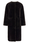 blanchas long fur redefines the codes of outerwear through a linear and rigorou