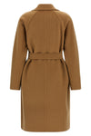 mxmaceri midi coat in double drap of hand-stitched pure cashmere finished