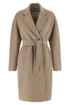 mxmaceri midi coat in double drap of hand-stitched pure cashmere finished