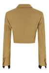 mxsbuono diagonal blazer in pure matt linen finished