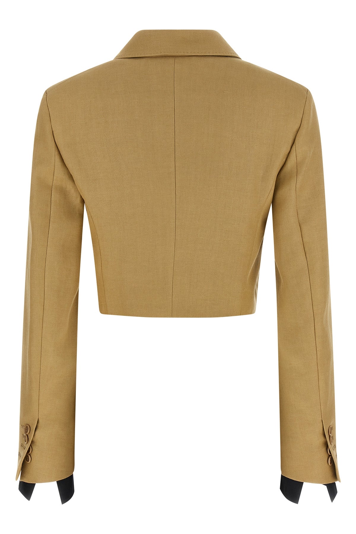 mxsbuono diagonal blazer in pure matt linen finished