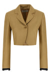 mxsbuono diagonal blazer in pure matt linen finished