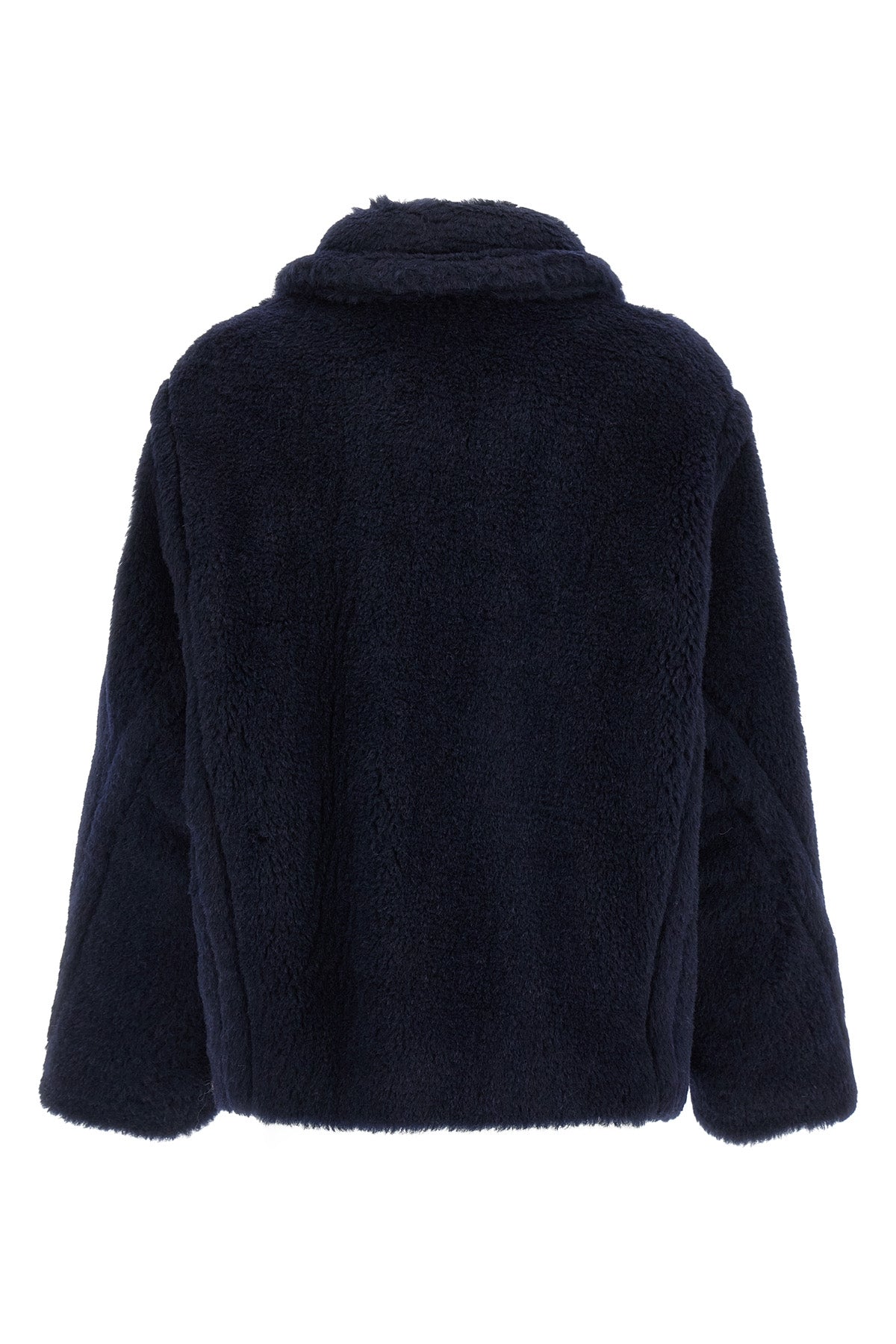 mxmfuggito short coat in alpaca and wool teddy fabric on a silk base
