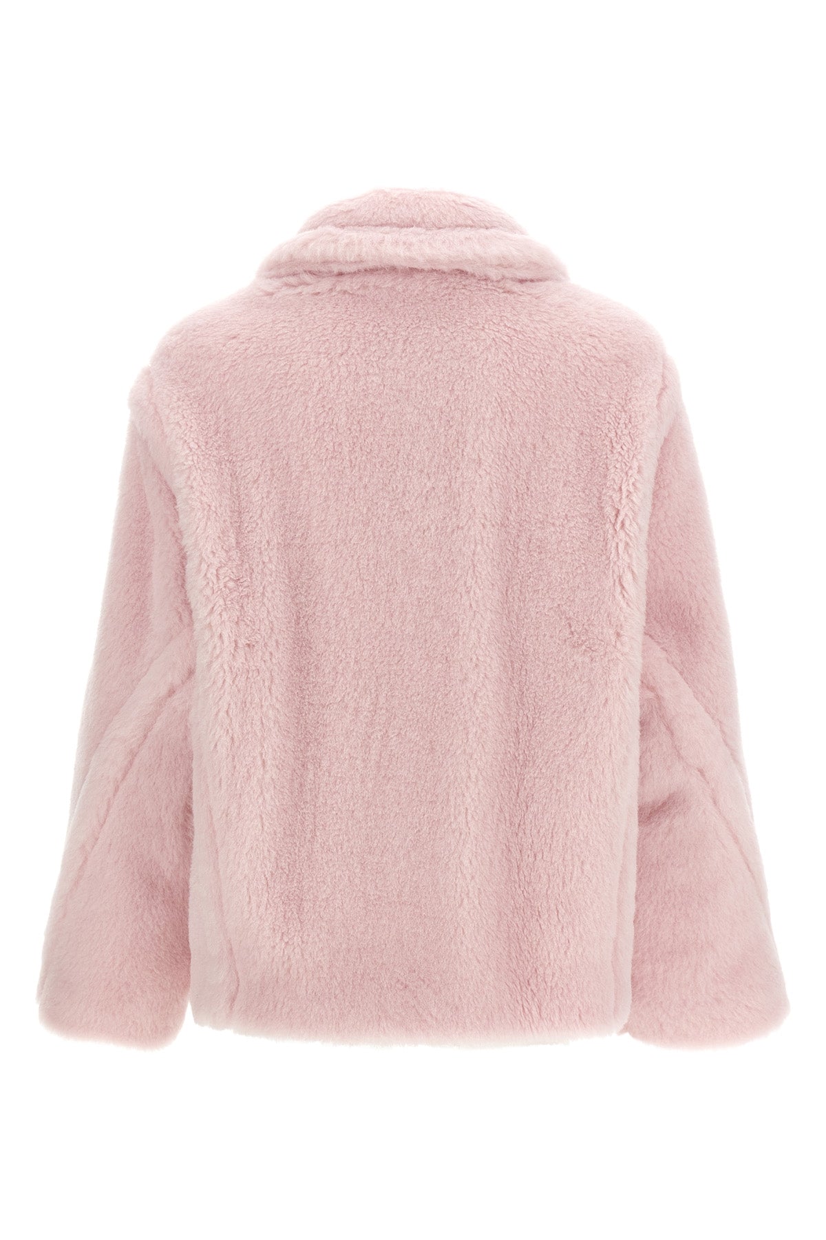 mxmfuggito short coat in alpaca and wool teddy fabric on a silk base