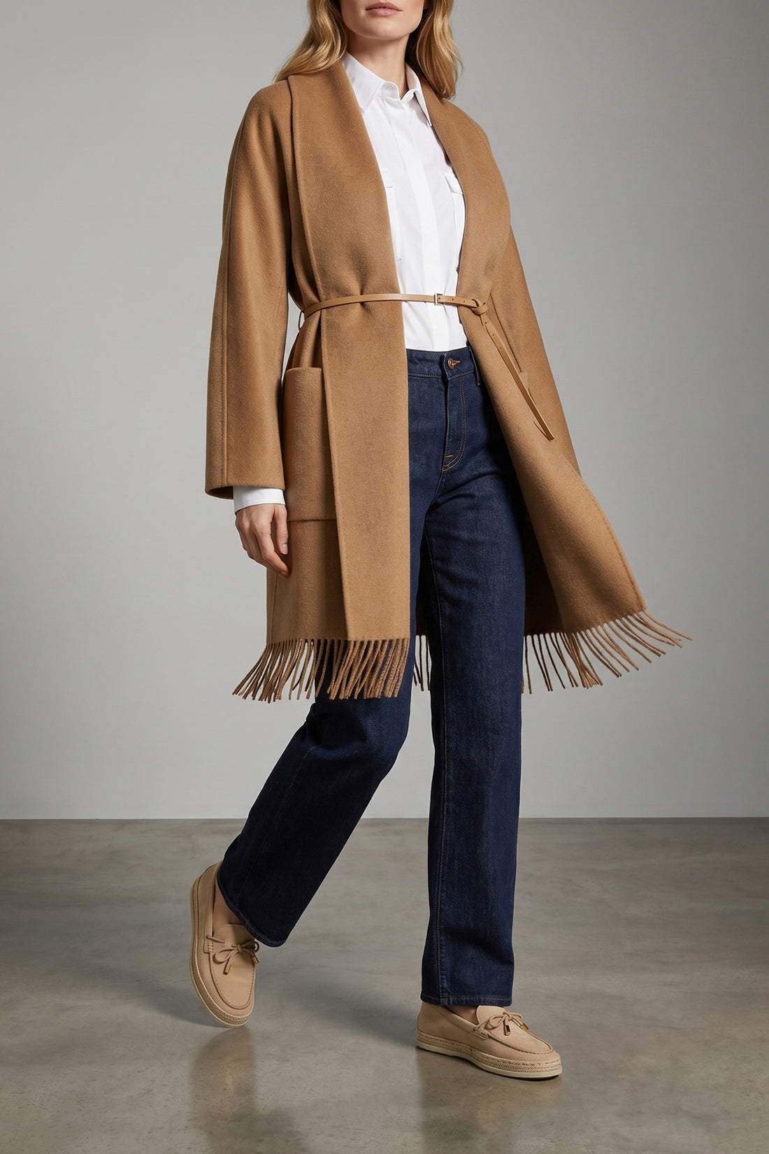 MAX MARA 40 mxmabilita short coat in double drap of pure camel sewn