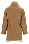 mxmabilita short coat in double drap of pure camel sewn