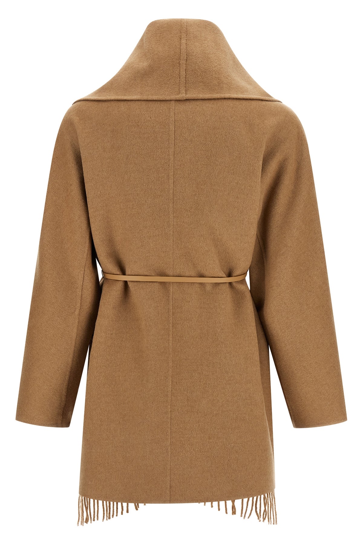 mxmabilita short coat in double drap of pure camel sewn