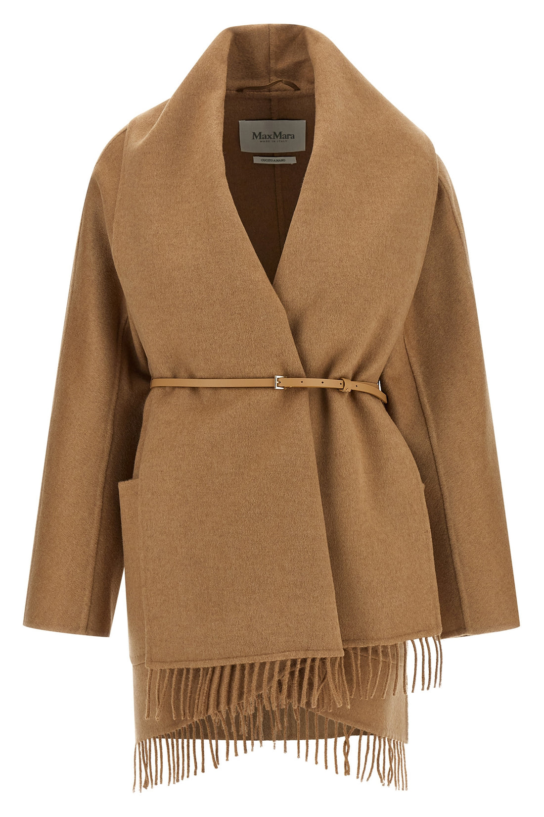 MAX MARA 40 mxmabilita short coat in double drap of pure camel sewn