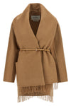 mxmabilita short coat in double drap of pure camel sewn