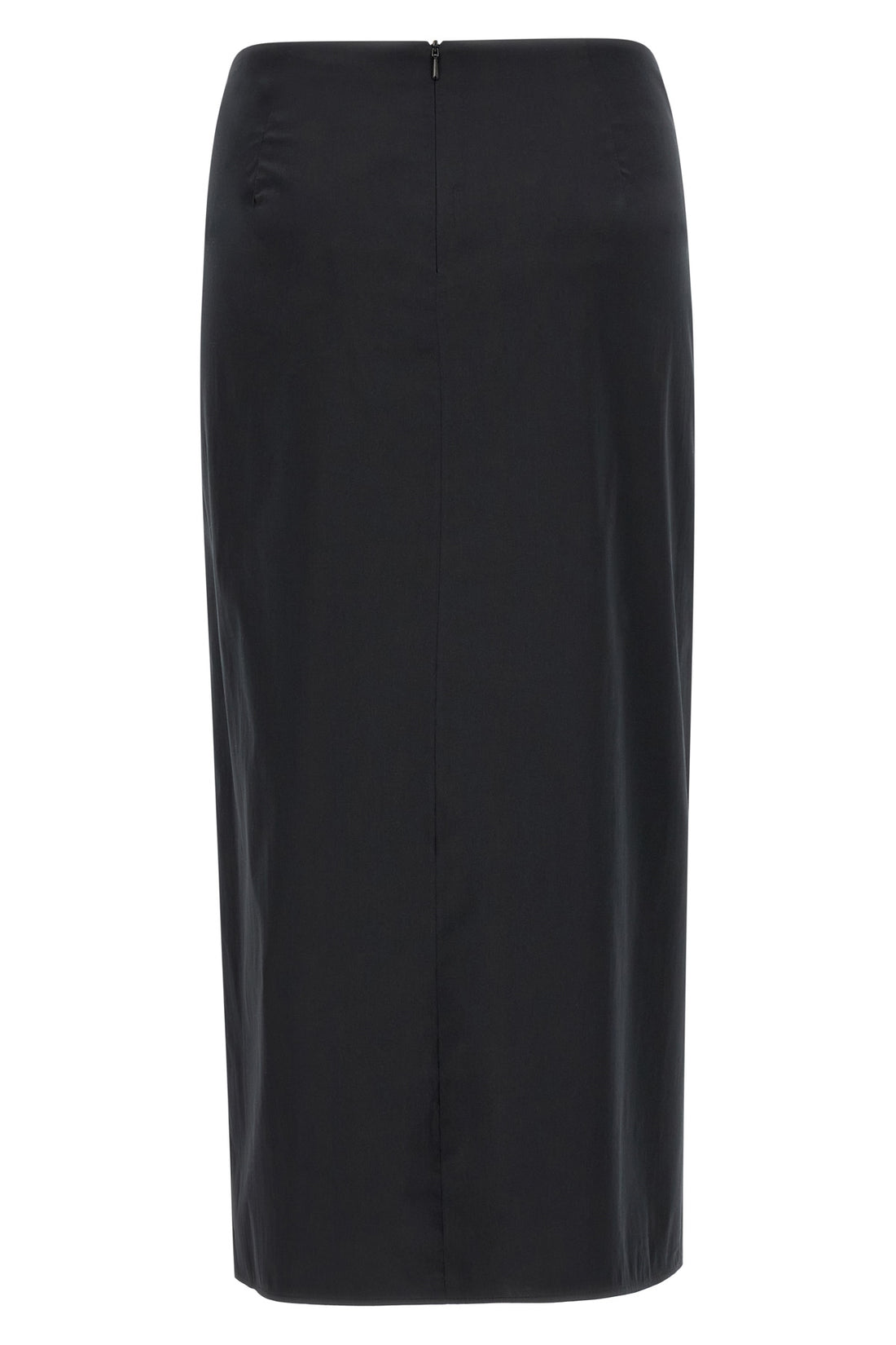 MAX MARA 38 mxmpaggi midi skirt in stretch cotton satin