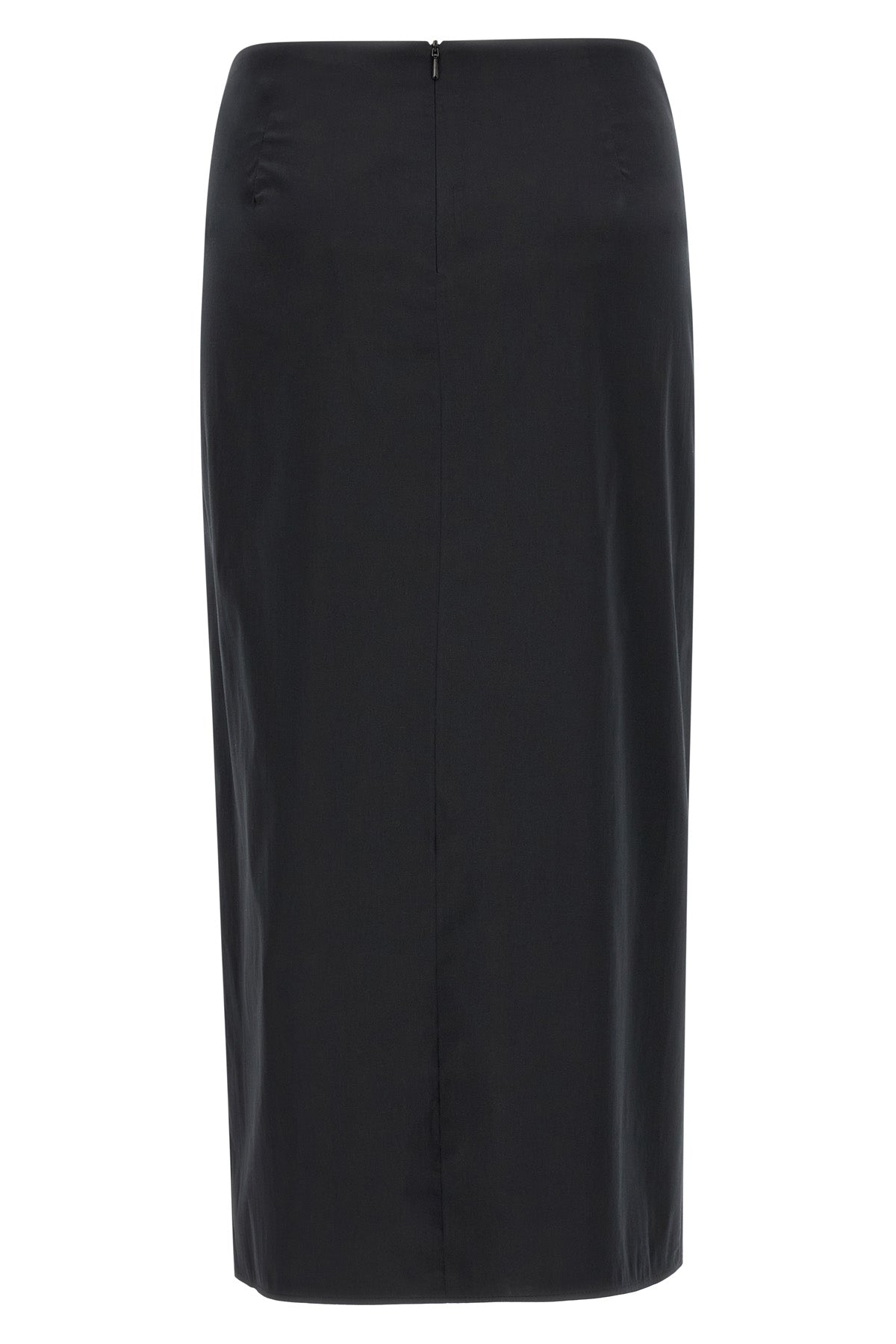 mxmpaggi midi skirt in stretch cotton satin