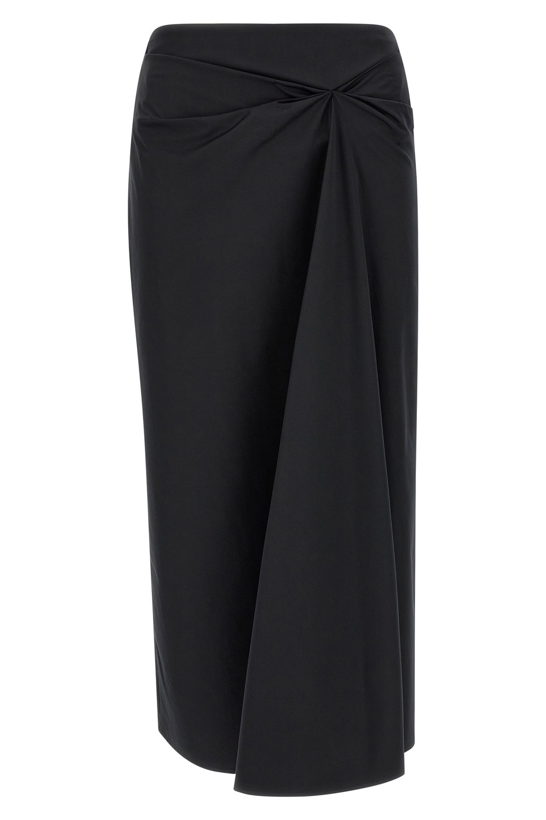 MAX MARA 38 mxmpaggi midi skirt in stretch cotton satin
