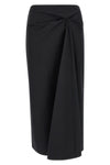 mxmpaggi midi skirt in stretch cotton satin