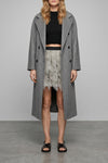 mini skirt mxstalco in pure printed silk organza