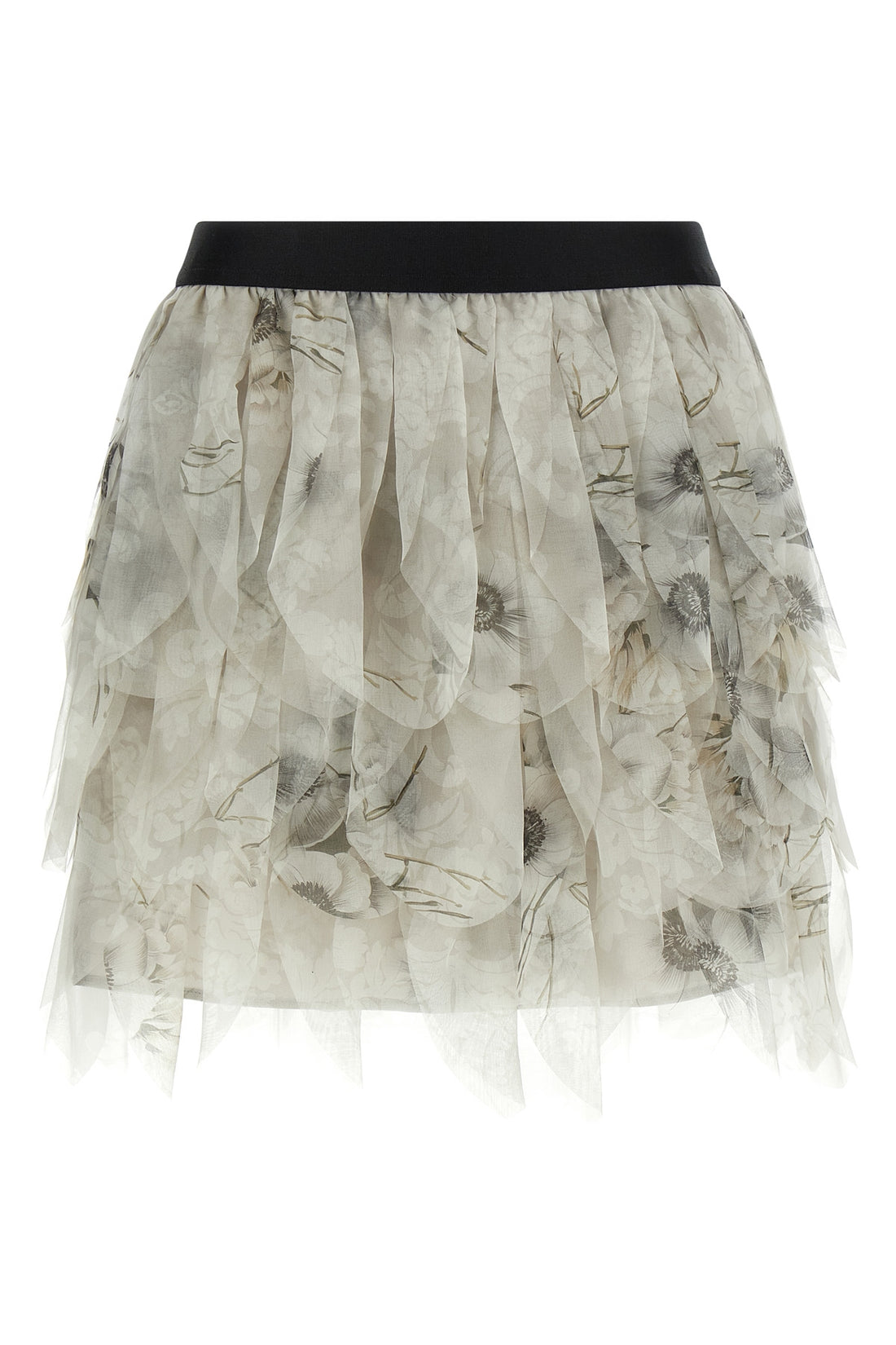 MAX MARA 40 mini skirt mxstalco in pure printed silk organza