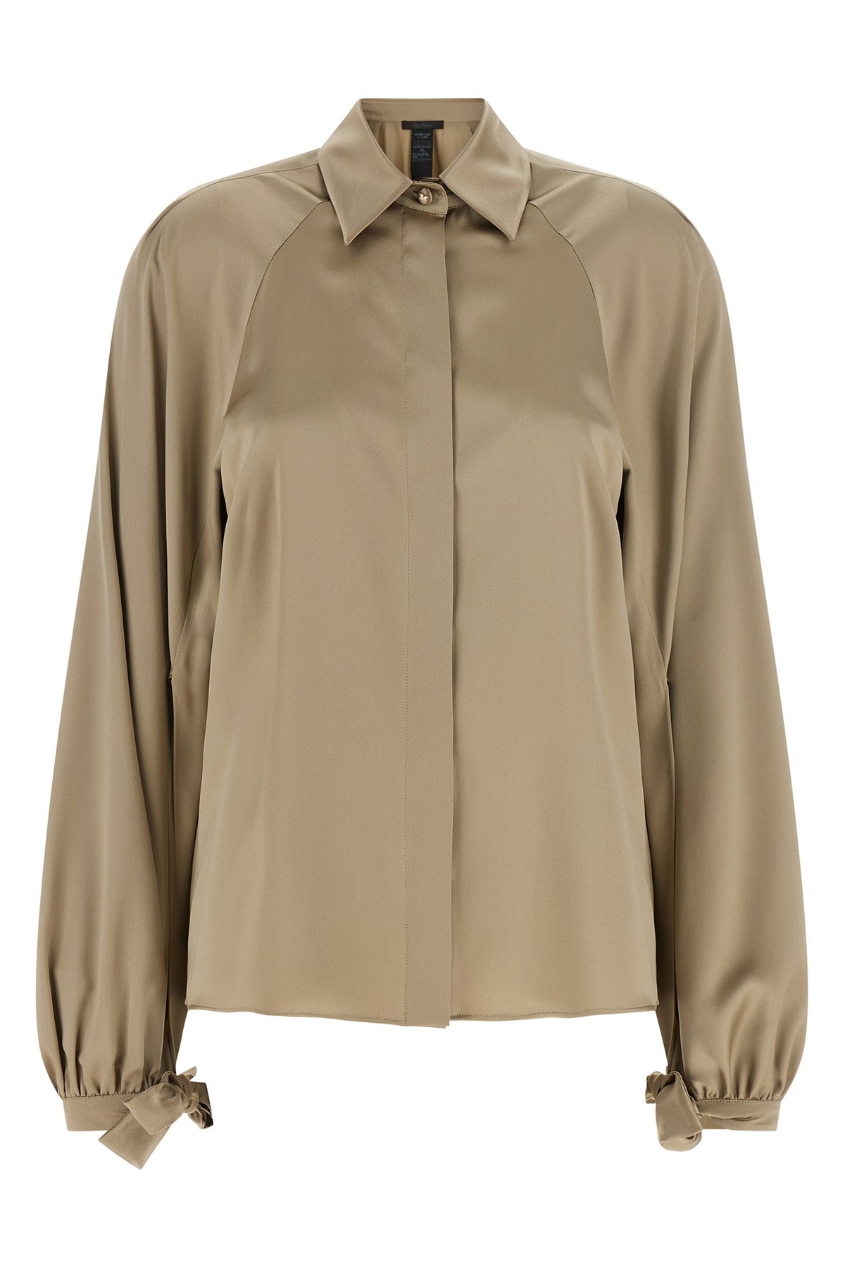 mxealare pure silk heavy satin shirt