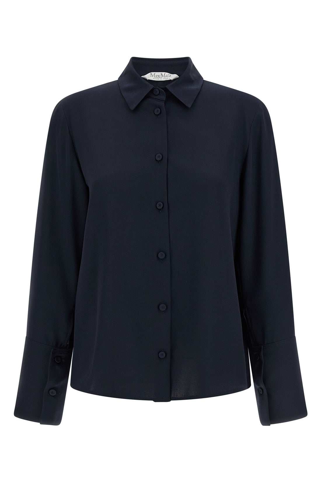 MAX MARA 44 mxpvoliera stretch silk crêpe de chine shirt