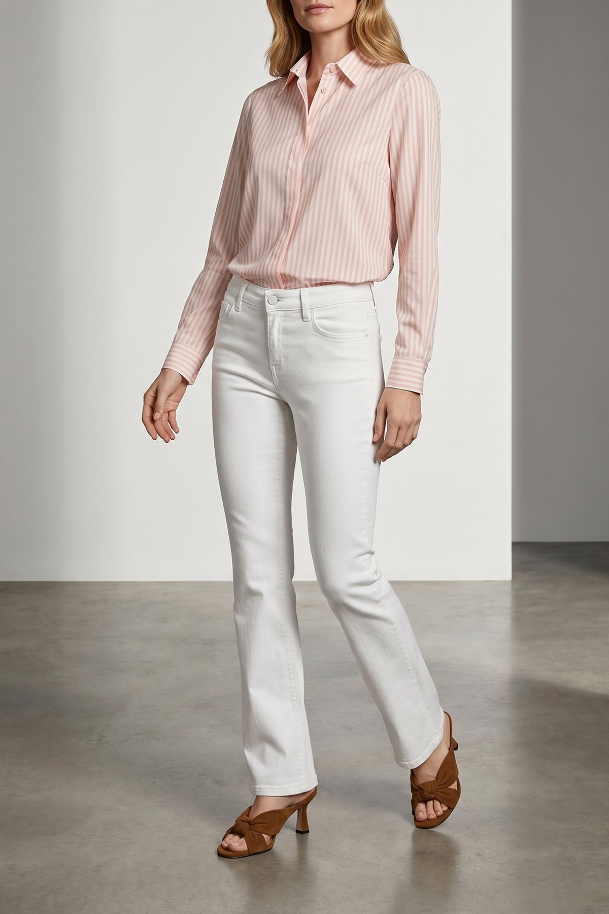 mxmmaccenni striped cotton poplin shirt