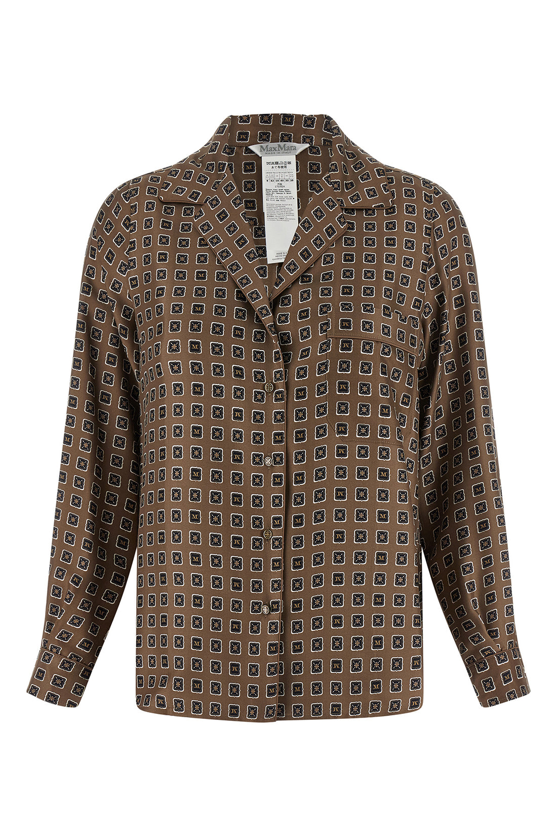 MAX MARA 40 mxmdisco pure silk twill shirt