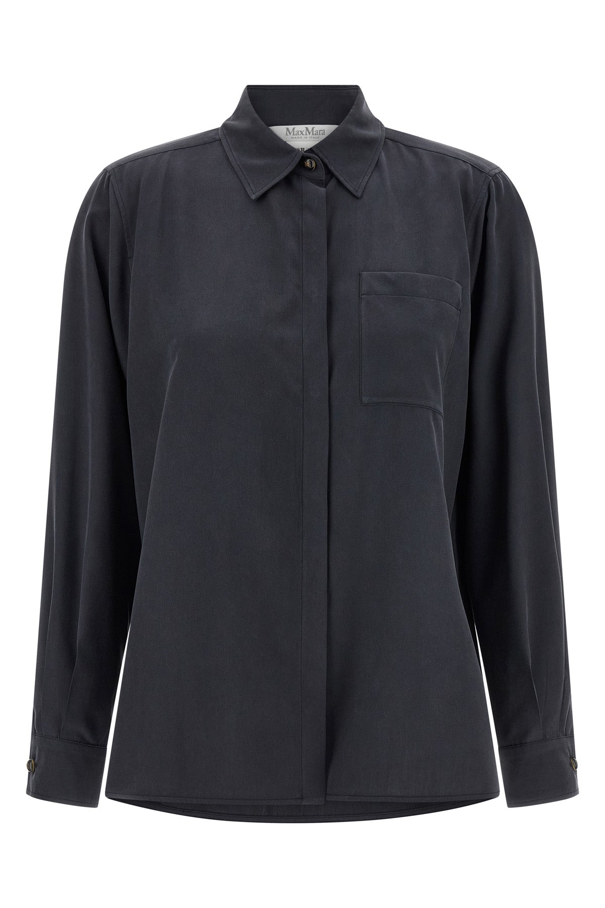 mxmsiamese shirt in pure washed silk canvas
