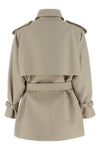 mxscacio double-breasted duster cotton trench coat