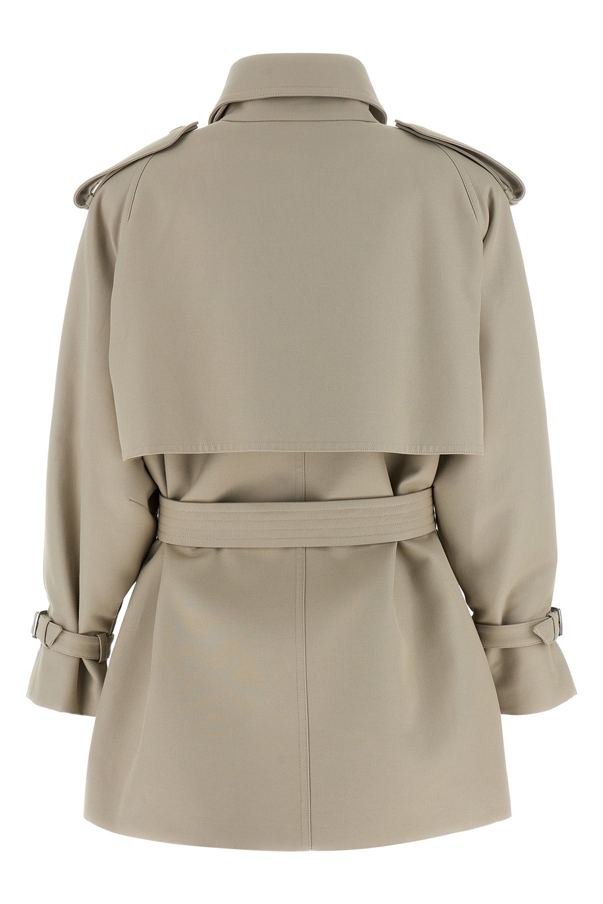 mxscacio double-breasted duster cotton trench coat