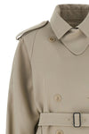mxscacio double-breasted duster cotton trench coat