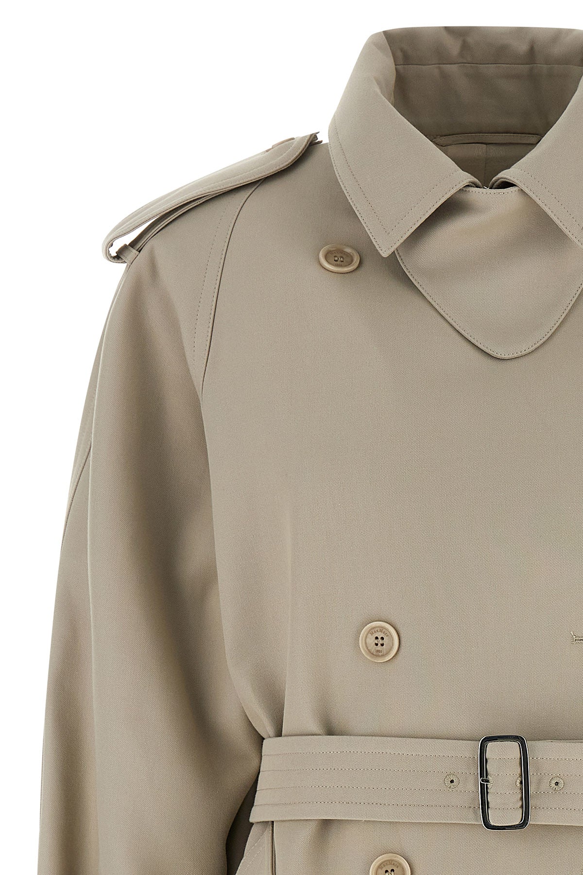 mxscacio double-breasted duster cotton trench coat