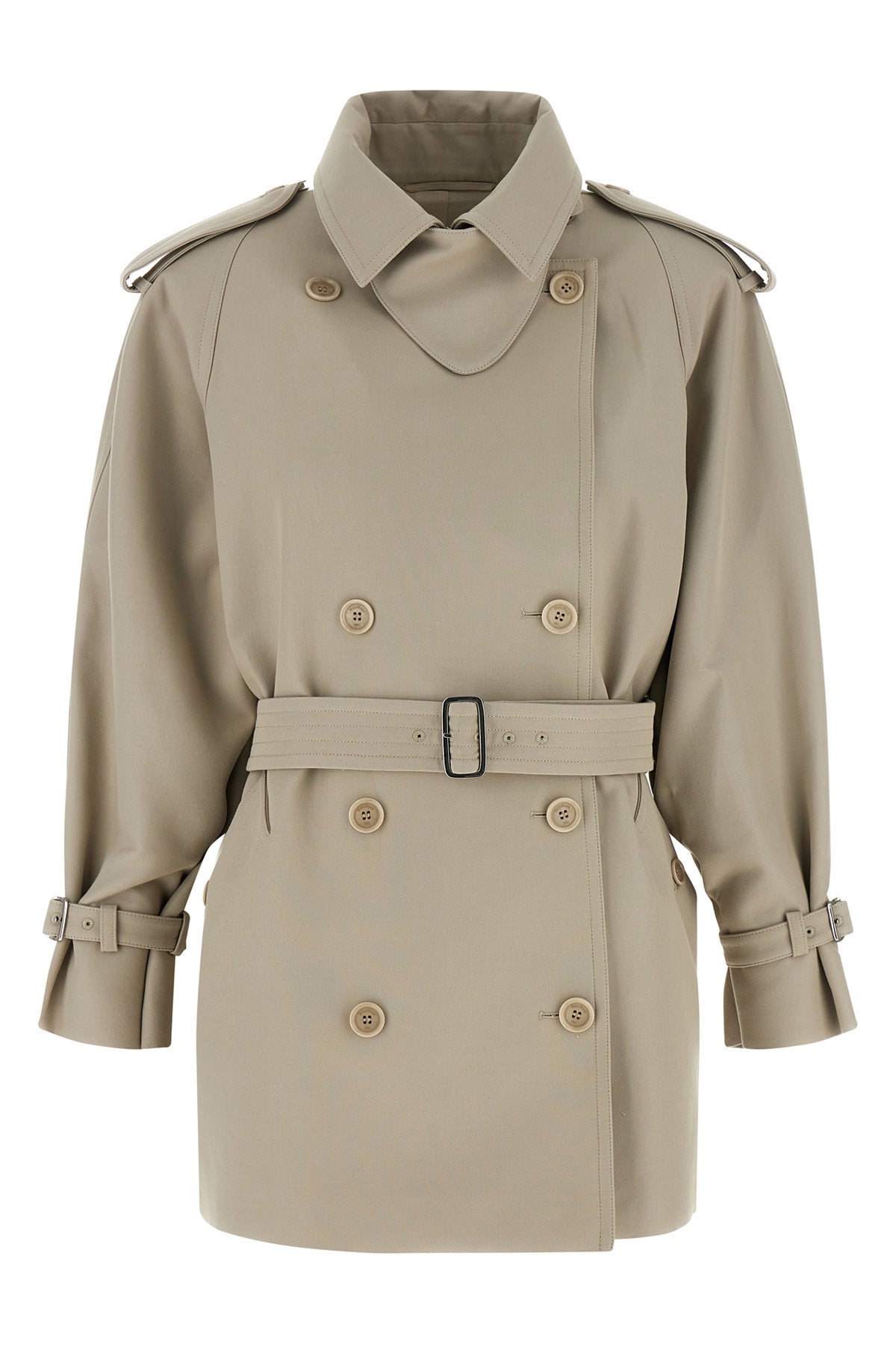 mxscacio double-breasted duster cotton trench coat