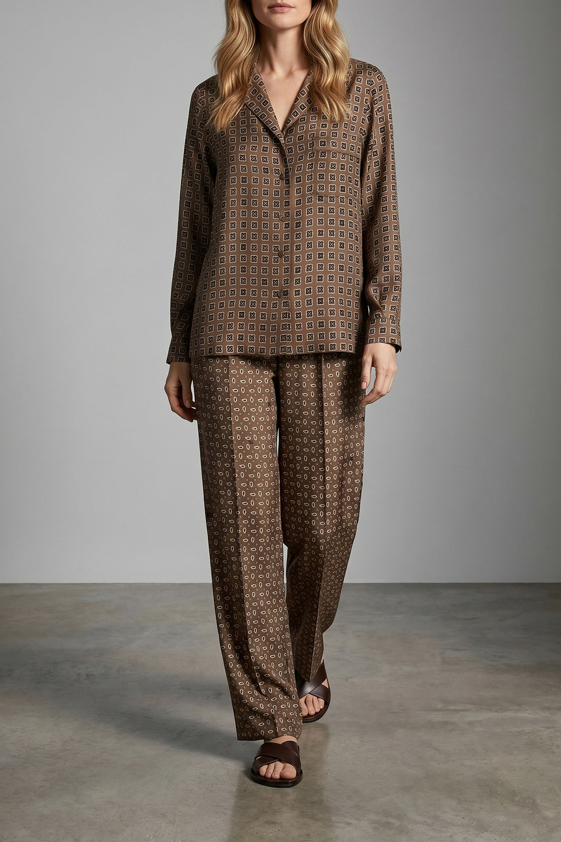 MAX MARA 40 mxmvischio pure silk twill pants