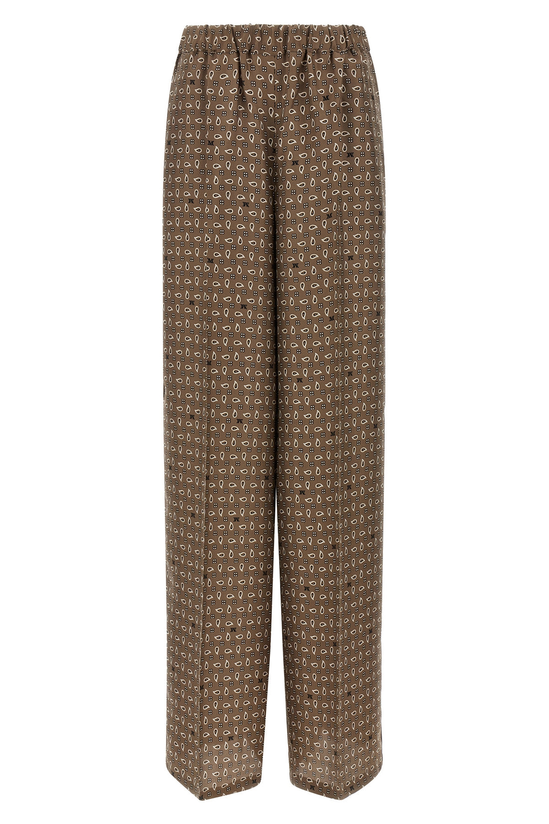 MAX MARA 40 mxmvischio pure silk twill pants