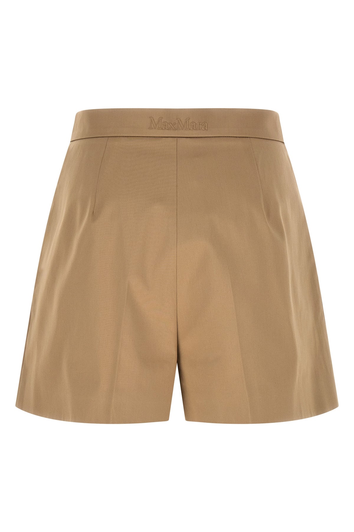 mxmtabacco shorts in stretch cotton satin