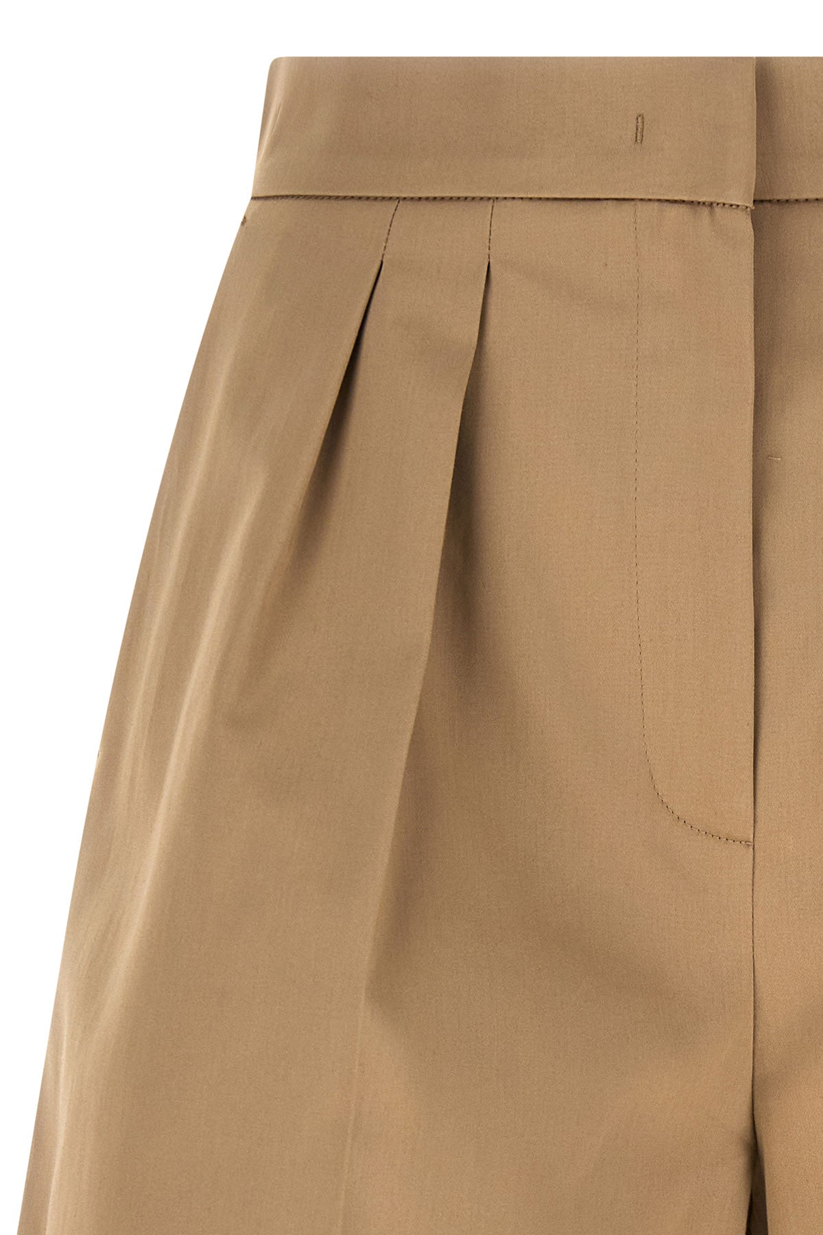 mxmtabacco shorts in stretch cotton satin