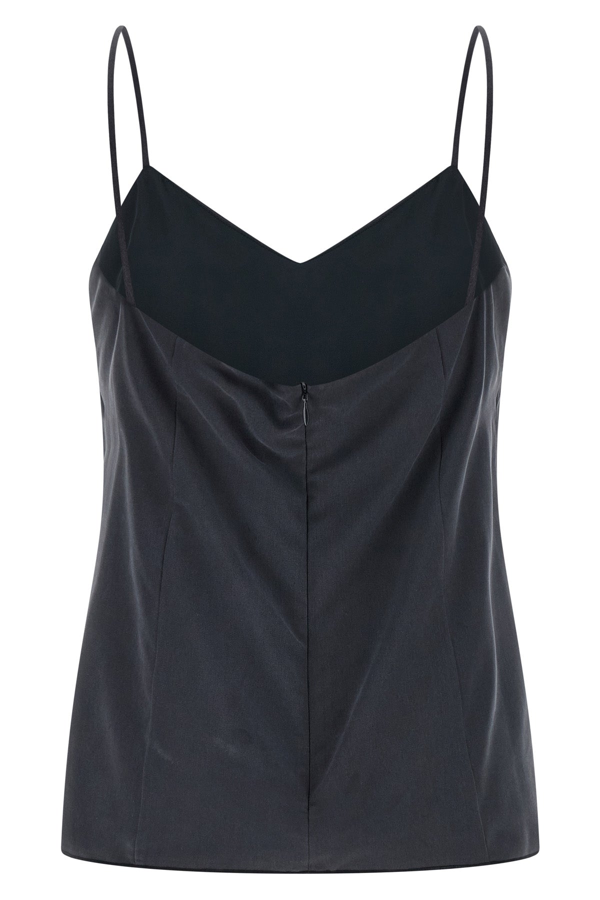 mxmunghia top in pure washed silk canvas