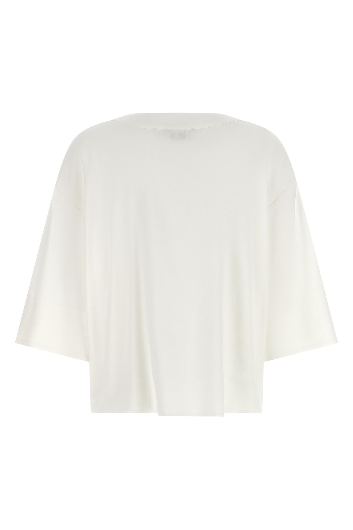 mxpsospiro slightly cropped blouse in linen and stretch viscose canvas