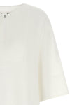 mxpsospiro slightly cropped blouse in linen and stretch viscose canvas