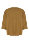 mxpsospiro slightly cropped blouse in linen and stretch viscose canvas