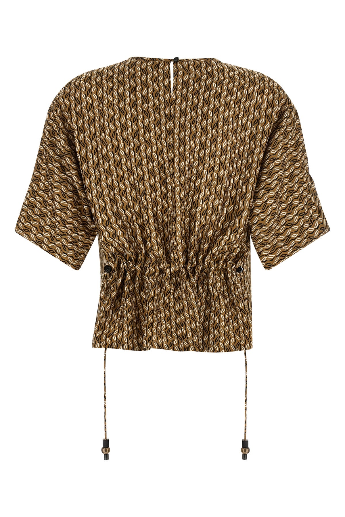 mxmnordica blouse in pure patterned silk twill