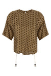 mxmnordica blouse in pure patterned silk twill