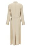 long mxpnordica dress in linen and stretch viscose