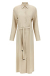 long mxpnordica dress in linen and stretch viscose