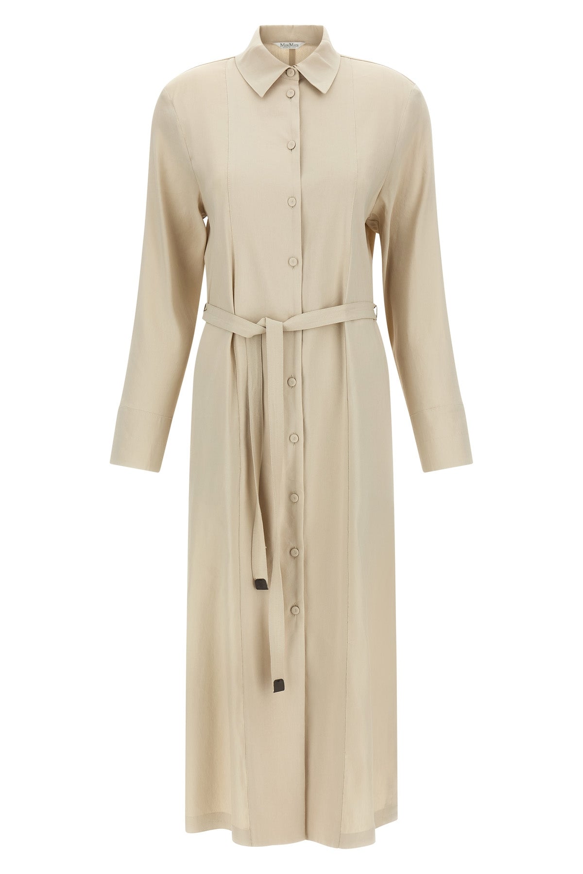 long mxpnordica dress in linen and stretch viscose