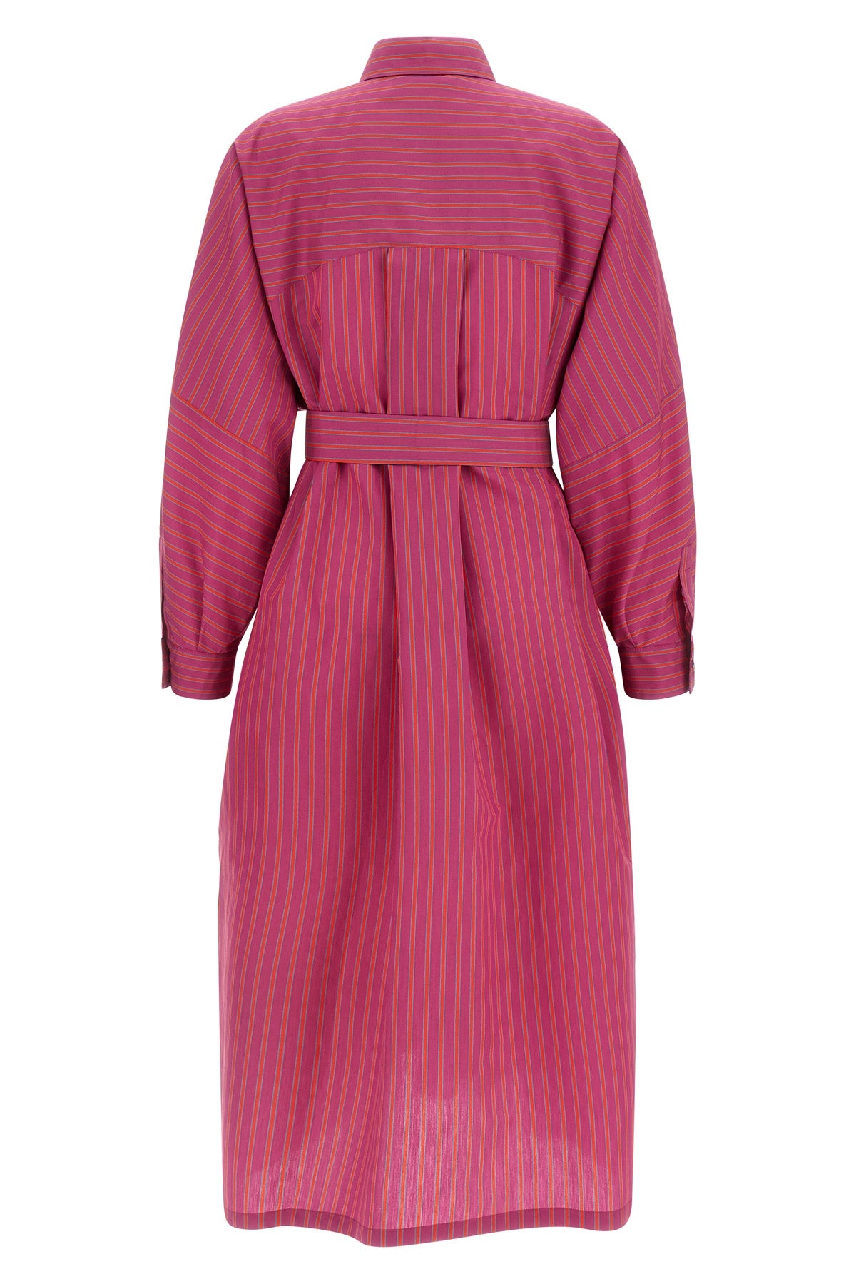 long mxmlord striped cotton poplin dress